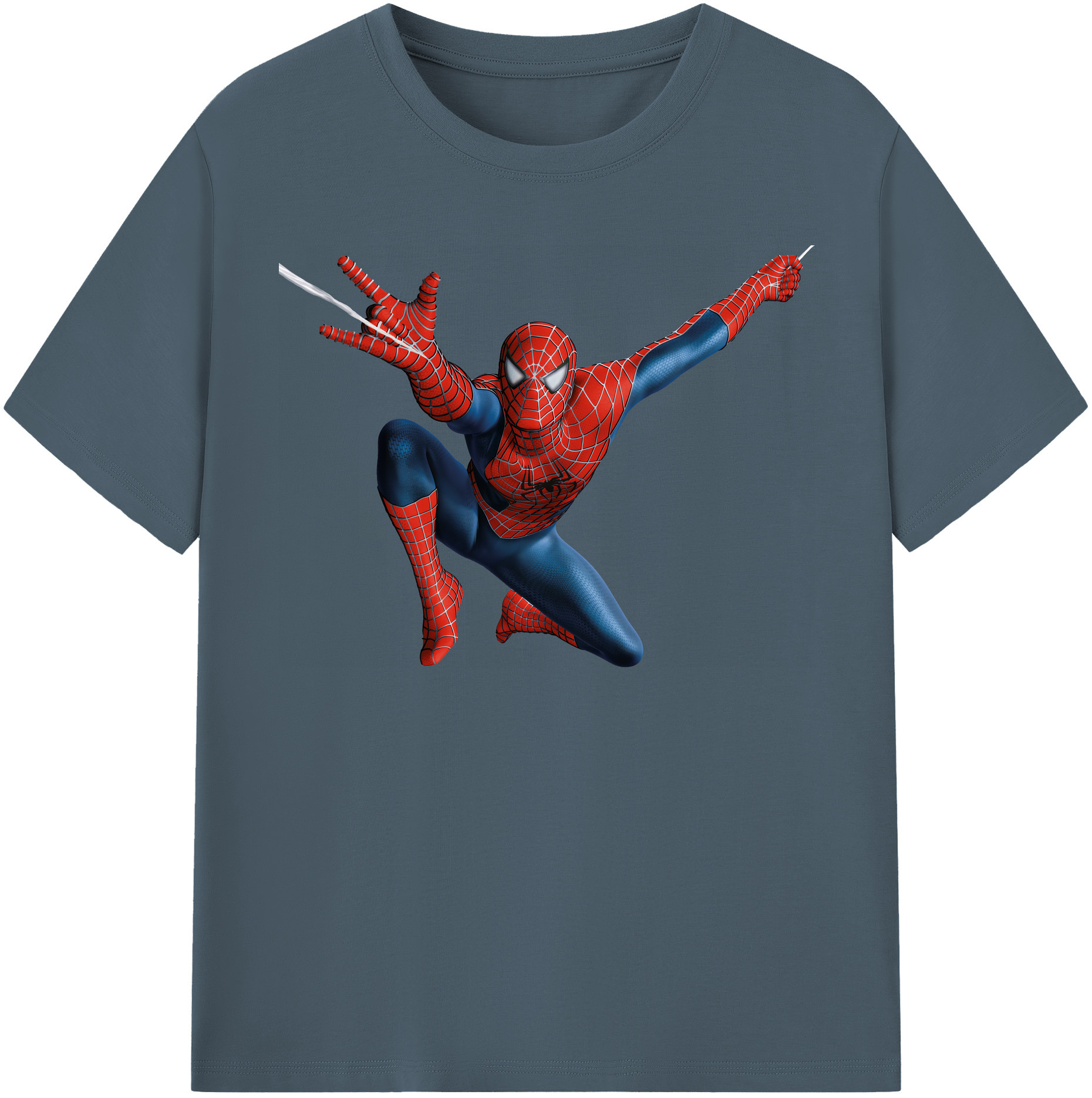 （画像用） Spider Man スパイダーマン 綿100％半袖Tシャツ（フロントプリント）